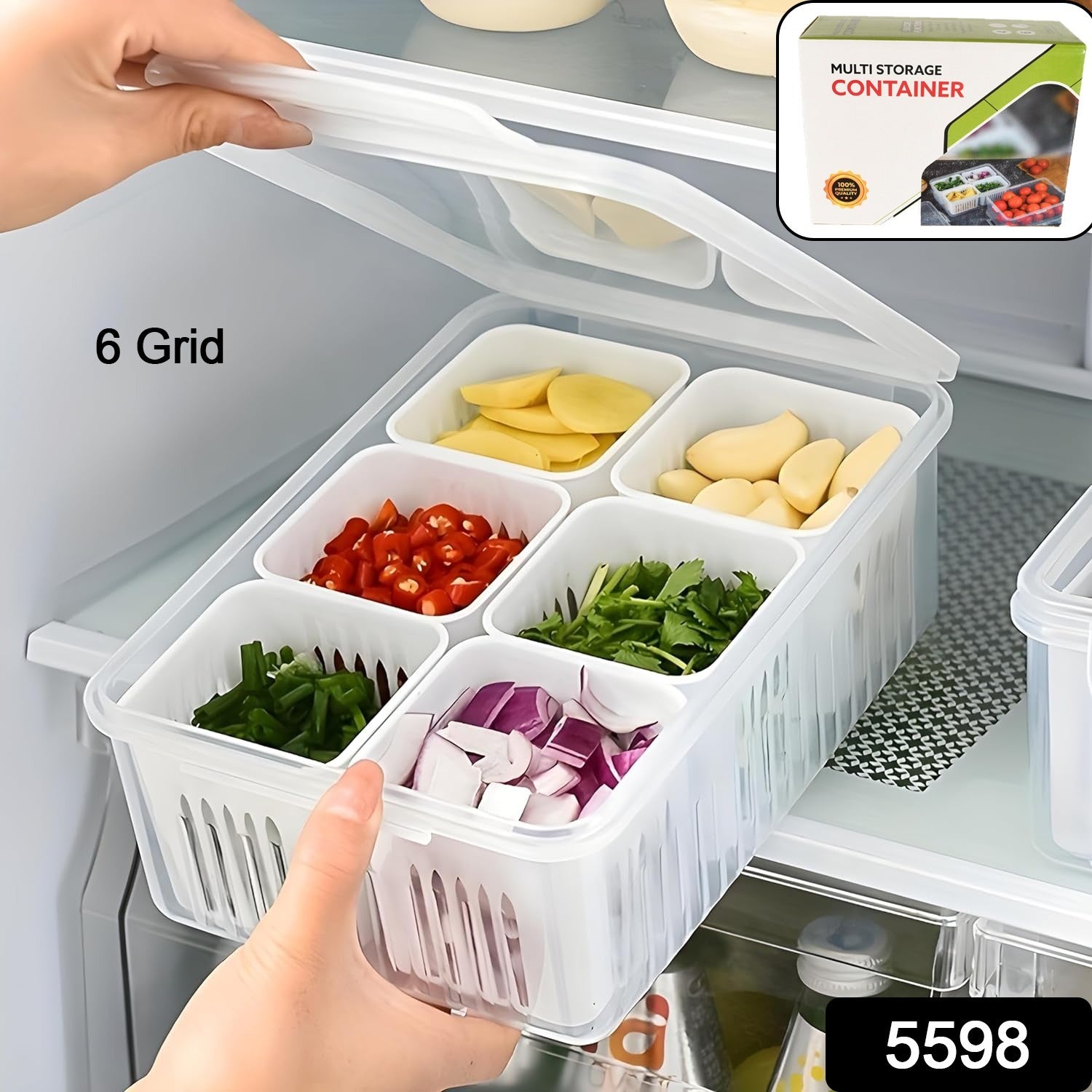 Fridge Storage Boxes Freezer Storage Containers, Container for Kitchen Storage Set, Storage in Kitchen, Vegetable Storage, Draining Crisper Refrigerator Food Box (1 Pc) Fridge Storage Boxes Freezer Storage Containers, Container for Kitchen Storage Set, Storage in Kitchen, Vegetable Storage, Draining Crisper Refrigerator Food Box (1 Pc)